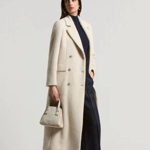 Abercrombie & Fitch Cream Long Coat Sz Small